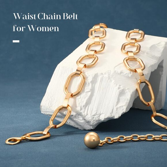 Chain Belts For Women Fashion Gold/silver Waist Chains Belt For Dresses 6986 - Picture 2 of 6